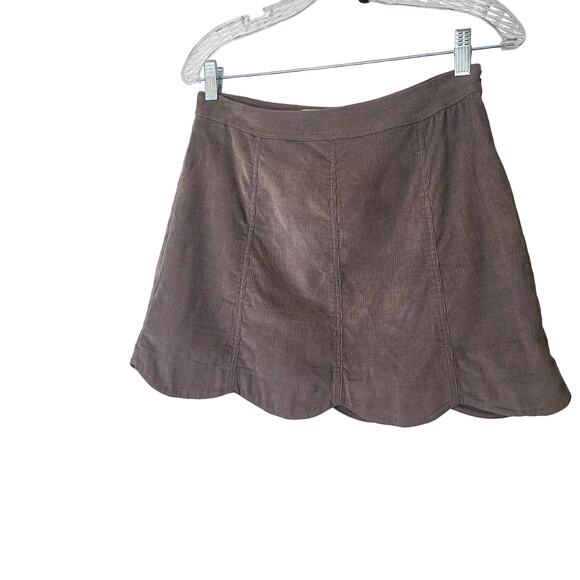 the impeccable pig size small mini corduroy scalloped hem skirt #108 - Picture 3 of 9